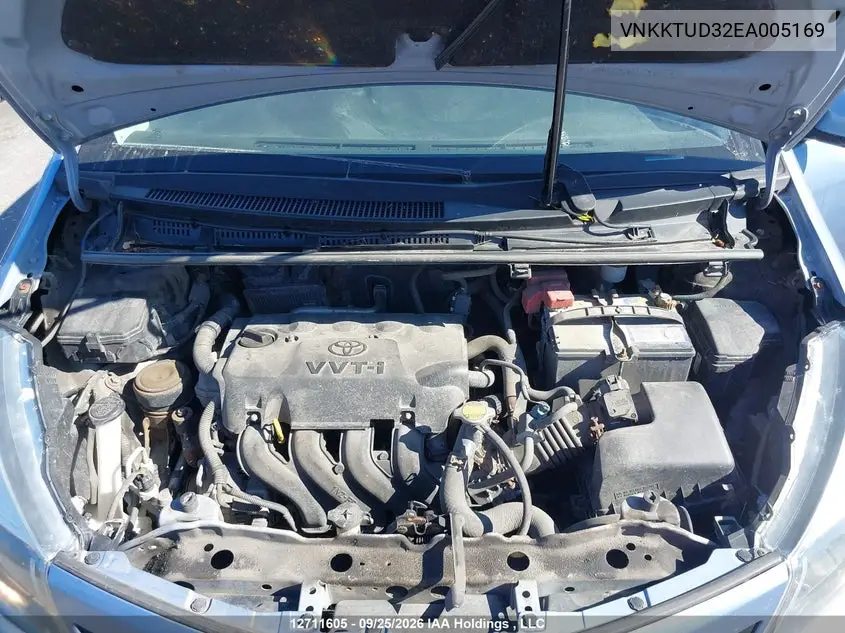 2014 TOYOTA YARIS VIN VNKKTUD32EA005169 — фото 10