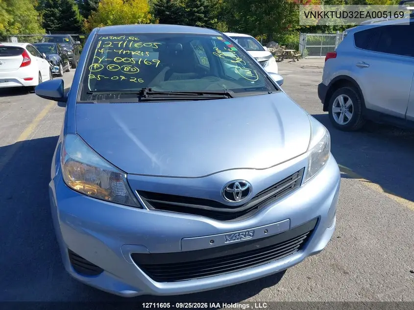 2014 TOYOTA YARIS VIN VNKKTUD32EA005169 — фото 12