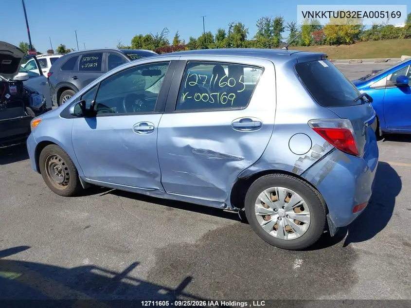 2014 TOYOTA YARIS VIN VNKKTUD32EA005169 — фото 14