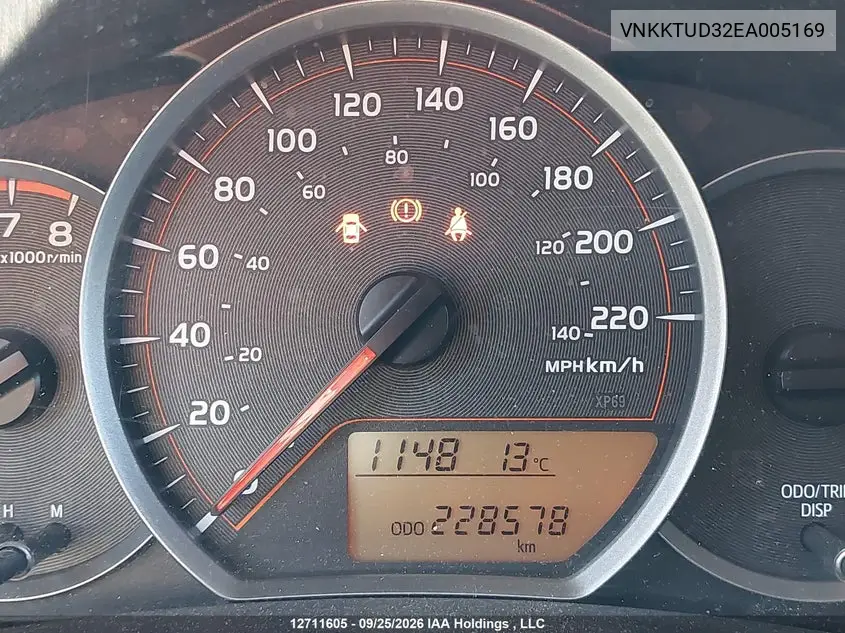 2014 TOYOTA YARIS VIN VNKKTUD32EA005169 — фото 15
