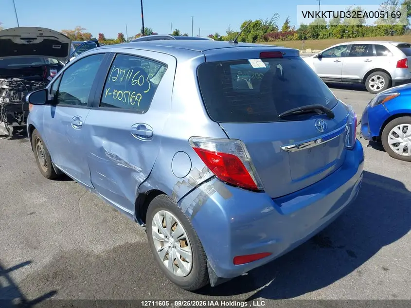 2014 TOYOTA YARIS VIN VNKKTUD32EA005169 — фото 3