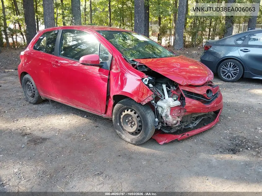 TOYOTA YARIS 2014, VIN VNKJTUD38EA006063