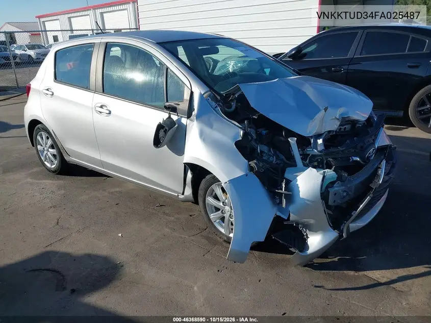 TOYOTA YARIS 2015, VIN VNKKTUD34FA025487