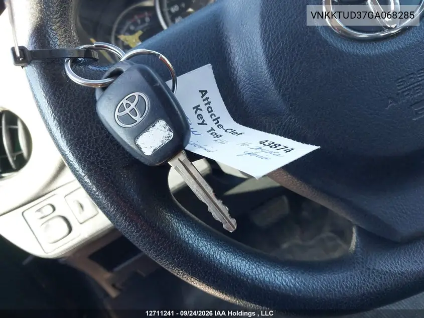 2016 TOYOTA YARIS VIN VNKKTUD37GA068285 — фото 11
