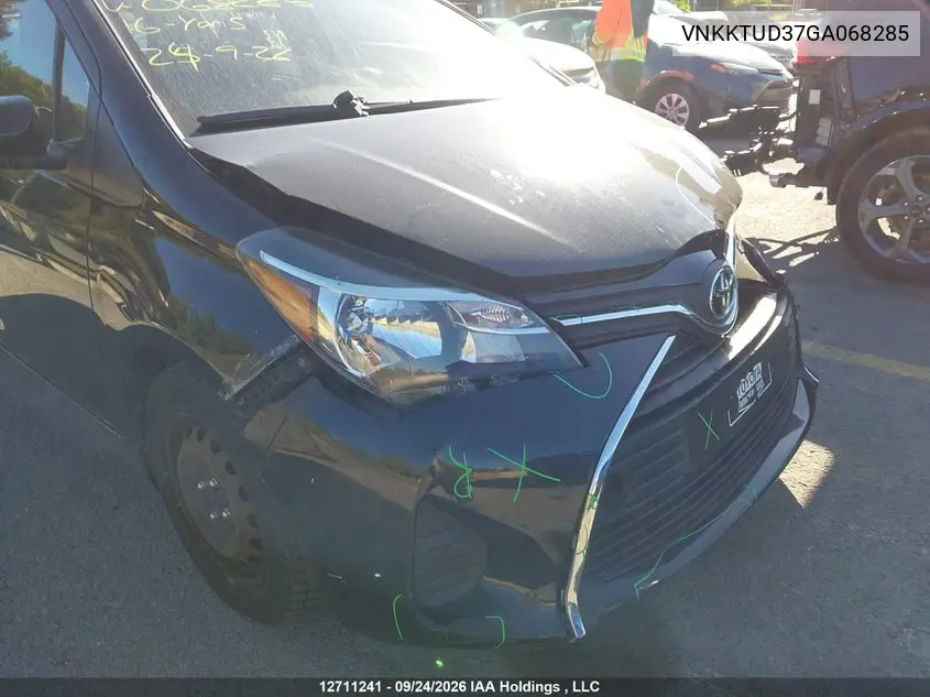 2016 TOYOTA YARIS VIN VNKKTUD37GA068285 — фото 21