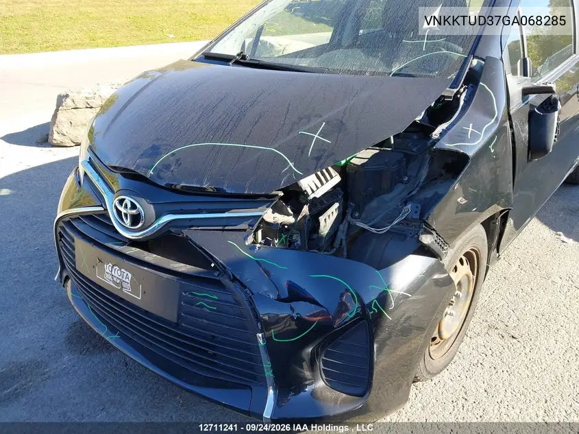 2016 TOYOTA YARIS VIN VNKKTUD37GA068285 — фото 6