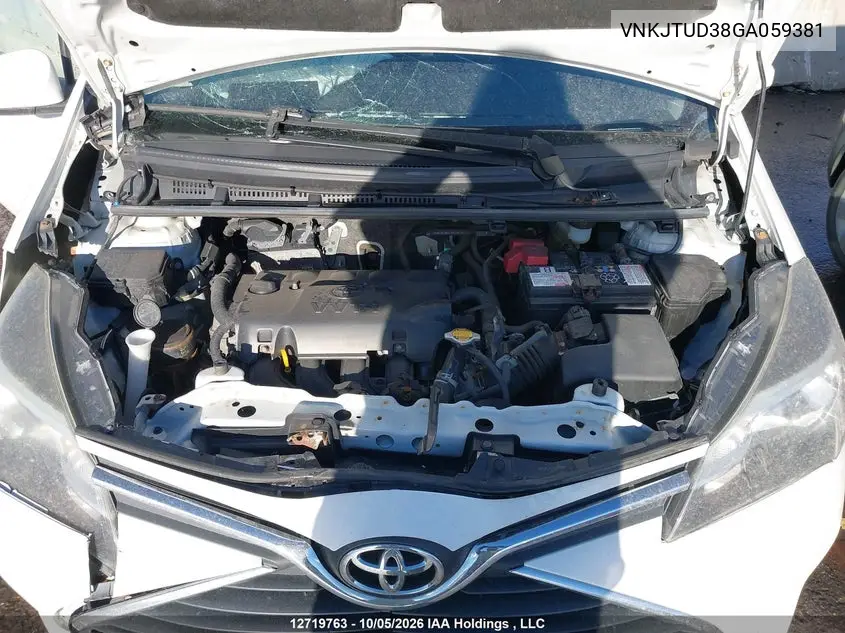 2016 TOYOTA YARIS VIN VNKJTUD38GA059381 — фото 10
