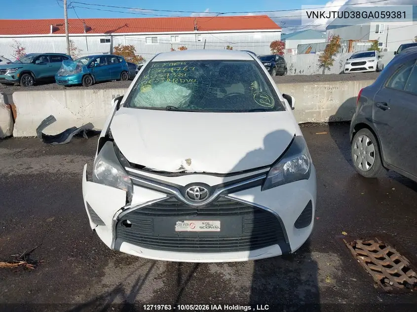 2016 TOYOTA YARIS VIN VNKJTUD38GA059381 — фото 11