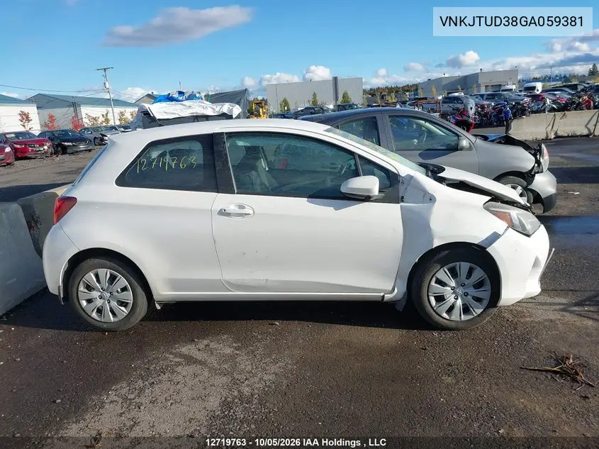 2016 TOYOTA YARIS VIN VNKJTUD38GA059381 — фото 12
