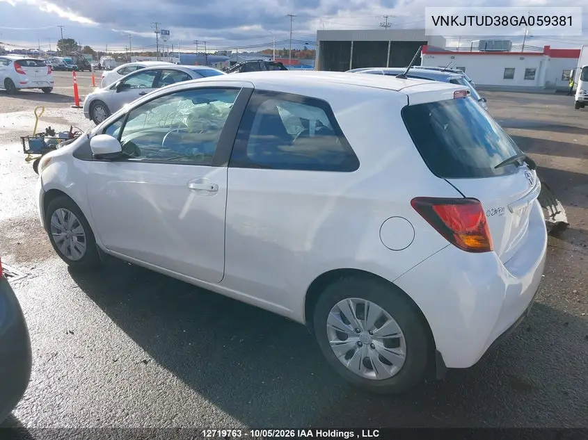 2016 TOYOTA YARIS VIN VNKJTUD38GA059381 — фото 13
