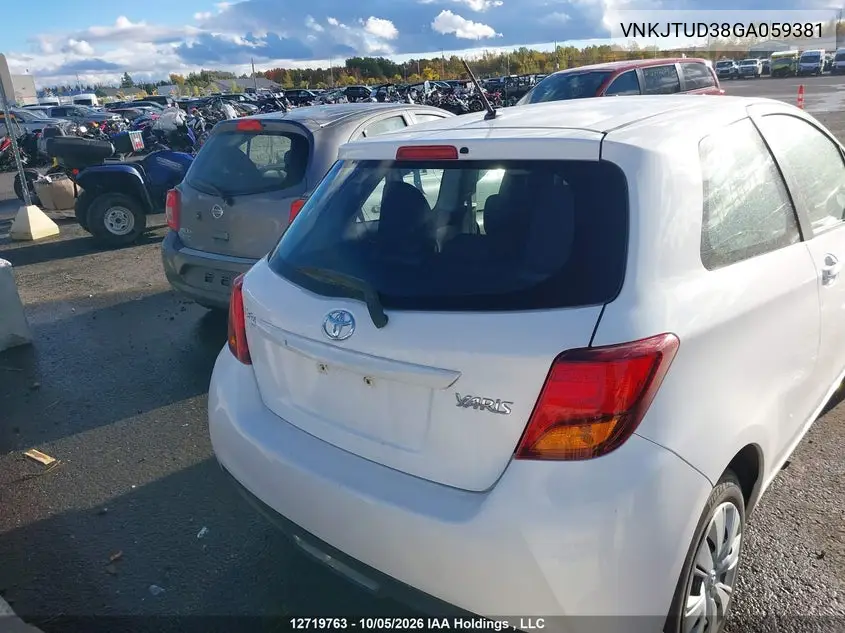 2016 TOYOTA YARIS VIN VNKJTUD38GA059381 — фото 15
