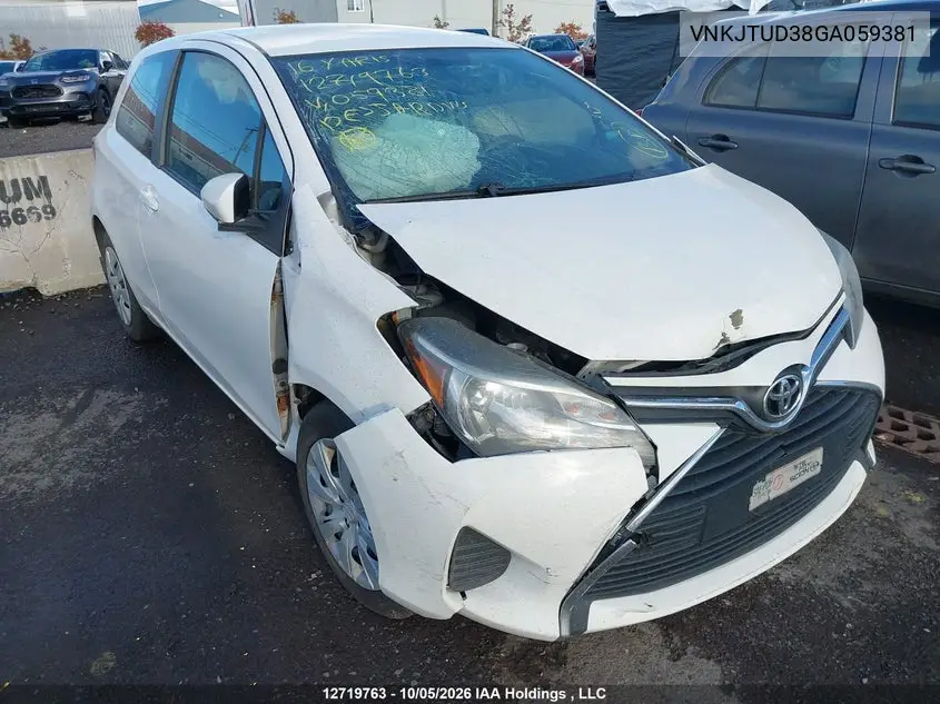 2016 TOYOTA YARIS VIN VNKJTUD38GA059381 — фото 6