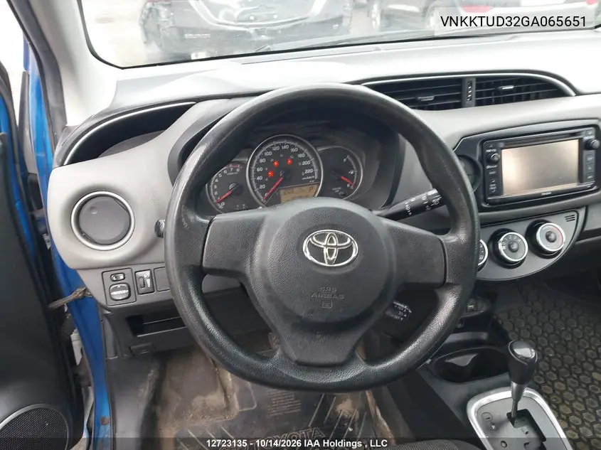 2016 TOYOTA YARIS VIN VNKKTUD32GA065651 — фото 18