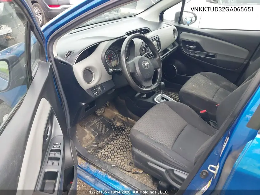 2016 TOYOTA YARIS VIN VNKKTUD32GA065651 — фото 19