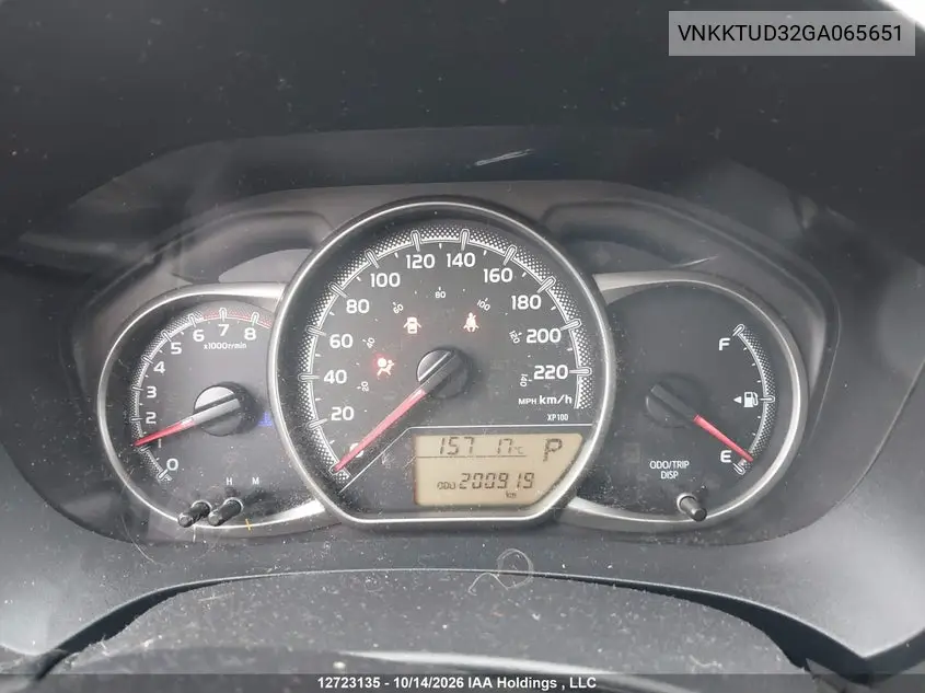 2016 TOYOTA YARIS VIN VNKKTUD32GA065651 — фото 7
