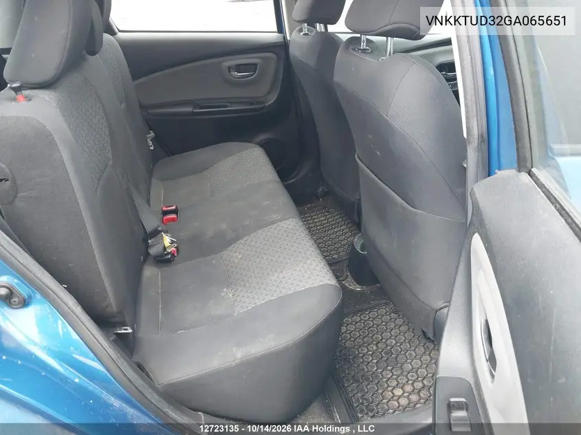 2016 TOYOTA YARIS VIN VNKKTUD32GA065651 — фото 8