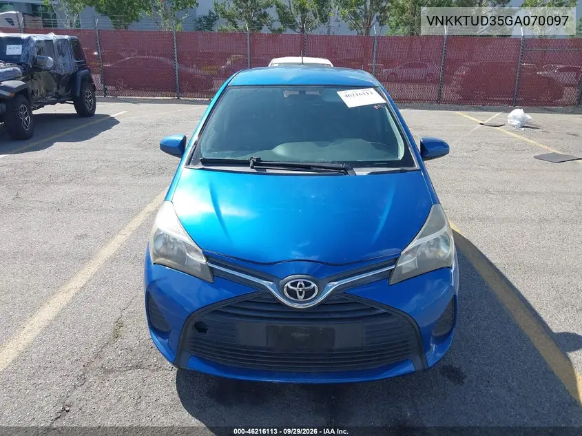 2016 TOYOTA YARIS VIN VNKKTUD35GA070097 — фото 12