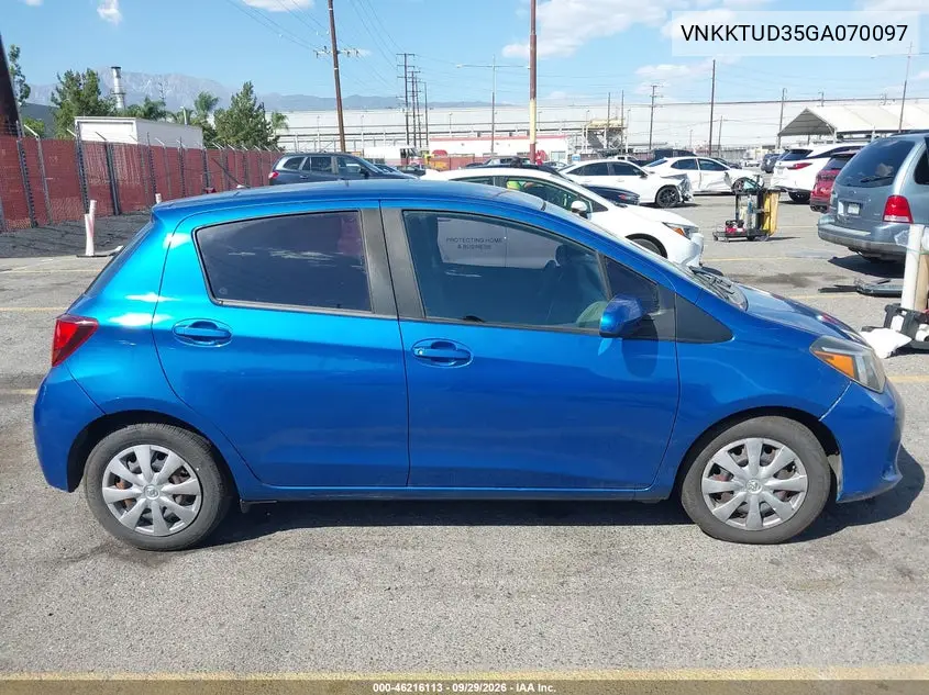 2016 TOYOTA YARIS VIN VNKKTUD35GA070097 — фото 13