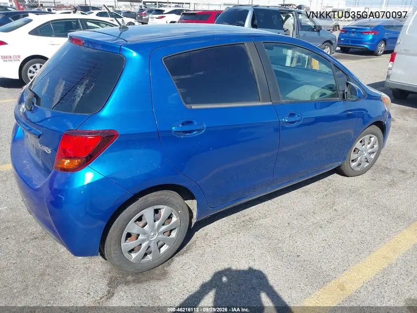2016 TOYOTA YARIS VIN VNKKTUD35GA070097 — фото 4