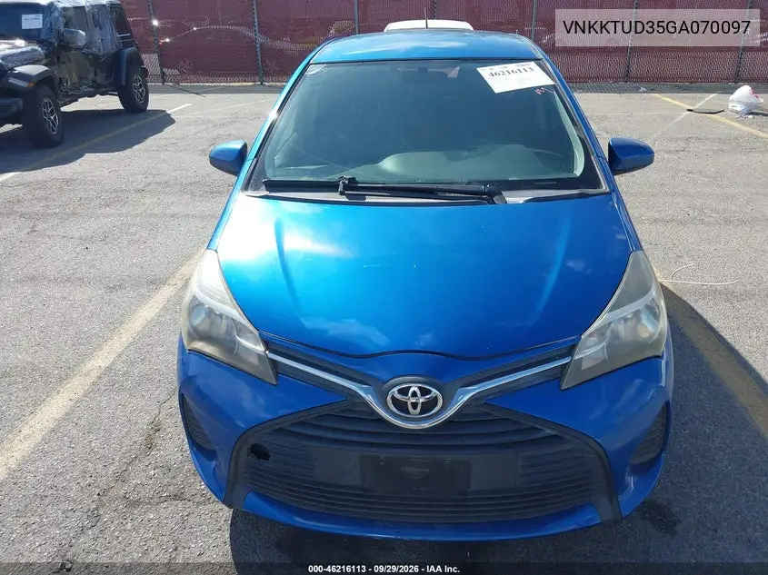 2016 TOYOTA YARIS VIN VNKKTUD35GA070097 — фото 6