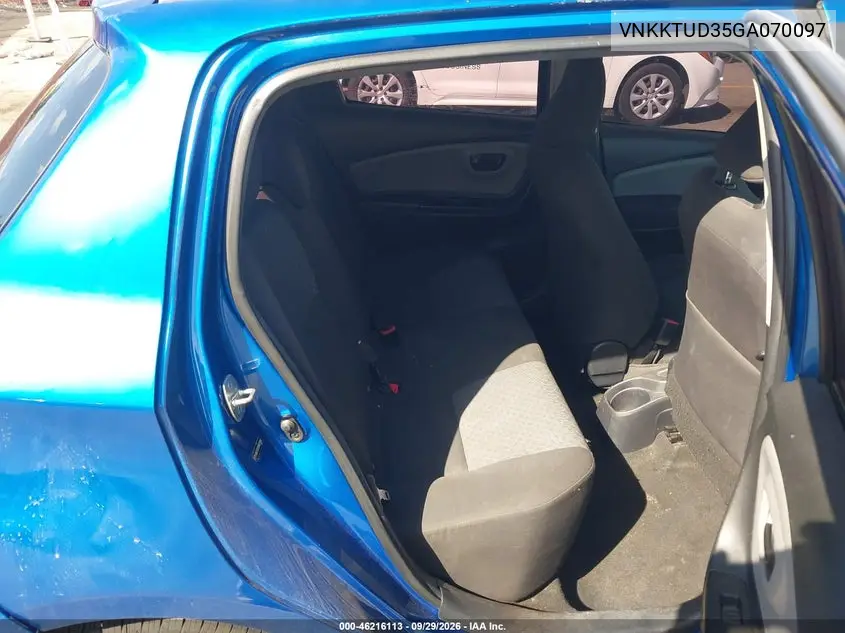 2016 TOYOTA YARIS VIN VNKKTUD35GA070097 — фото 8