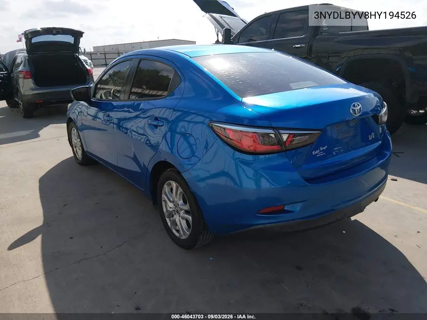 2017 TOYOTA YARIS VIN 3MYDLBYV8HY194526 — фото 3