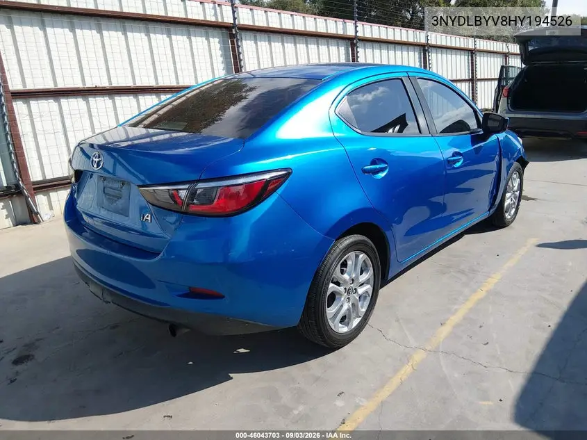 2017 TOYOTA YARIS VIN 3MYDLBYV8HY194526 — фото 4