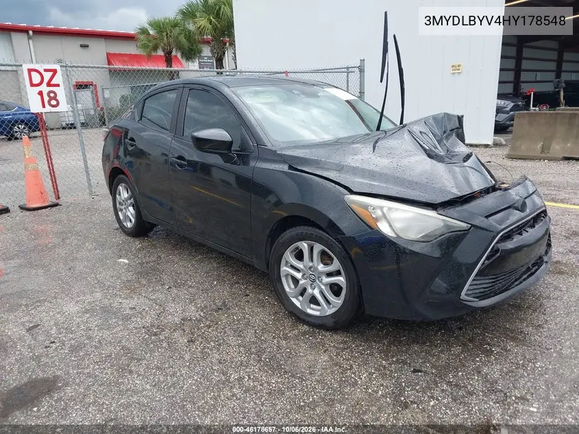 TOYOTA YARIS 2017, VIN 3MYDLBYV4HY178548