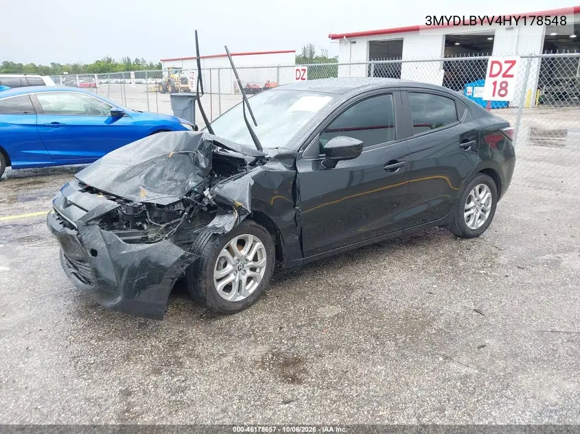 2017 TOYOTA YARIS VIN 3MYDLBYV4HY178548 — фото 2