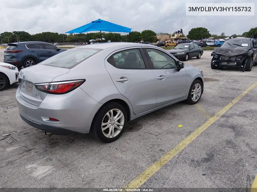 2017 TOYOTA YARIS VIN 3MYDLBYV3HY155732 — фото 4
