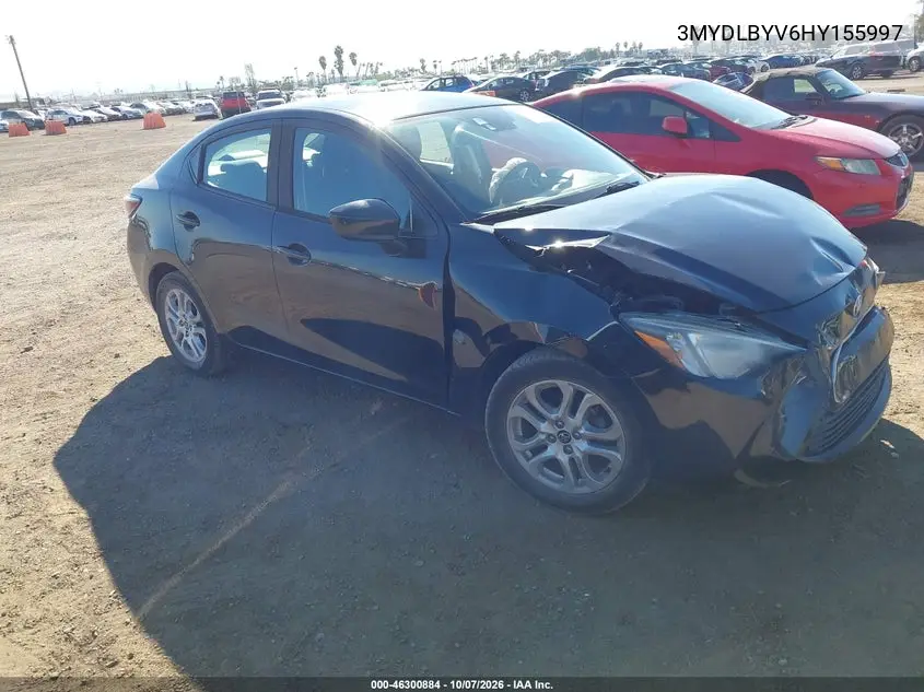 TOYOTA YARIS 2017, VIN 3MYDLBYV6HY155997