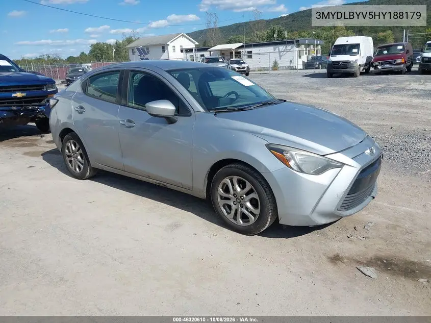 TOYOTA YARIS 2017, VIN 3MYDLBYV5HY188179
