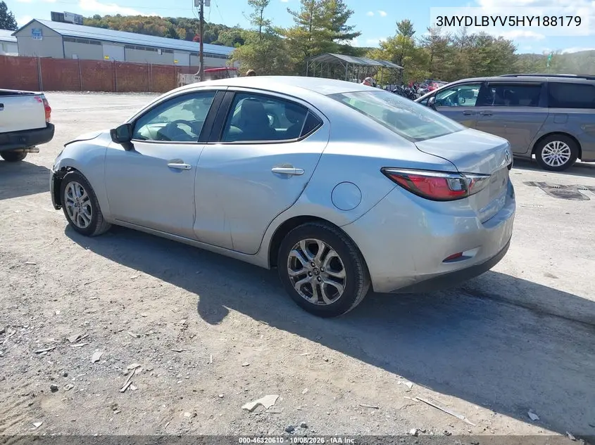 2017 TOYOTA YARIS VIN 3MYDLBYV5HY188179 — фото 3