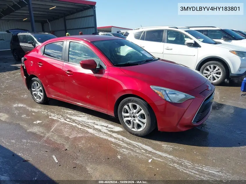 TOYOTA YARIS 2017, VIN 3MYDLBYV4HY183801