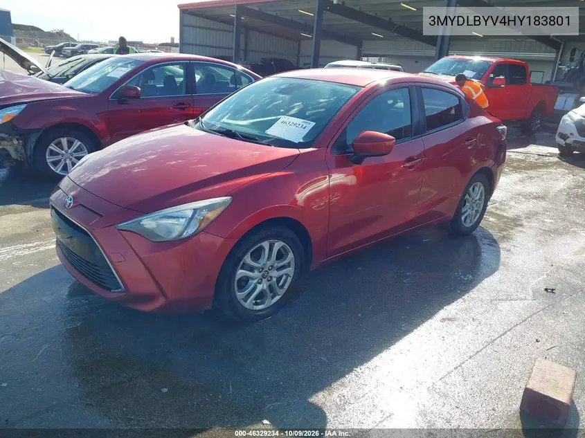 2017 TOYOTA YARIS VIN 3MYDLBYV4HY183801 — фото 2