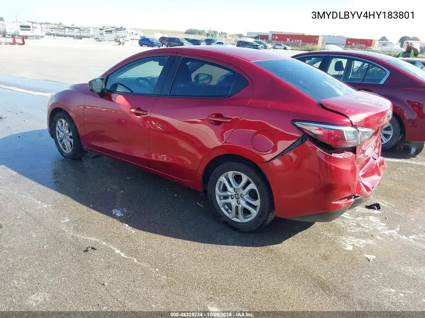 2017 TOYOTA YARIS VIN 3MYDLBYV4HY183801 — фото 3