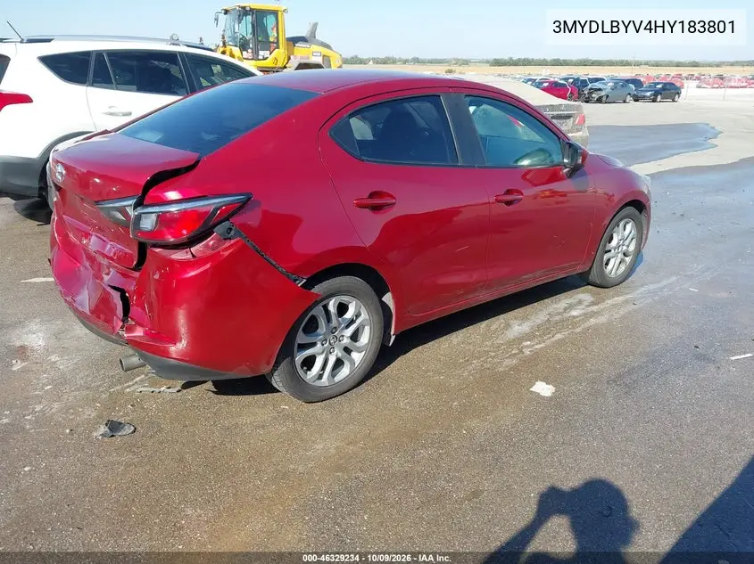 2017 TOYOTA YARIS VIN 3MYDLBYV4HY183801 — фото 4