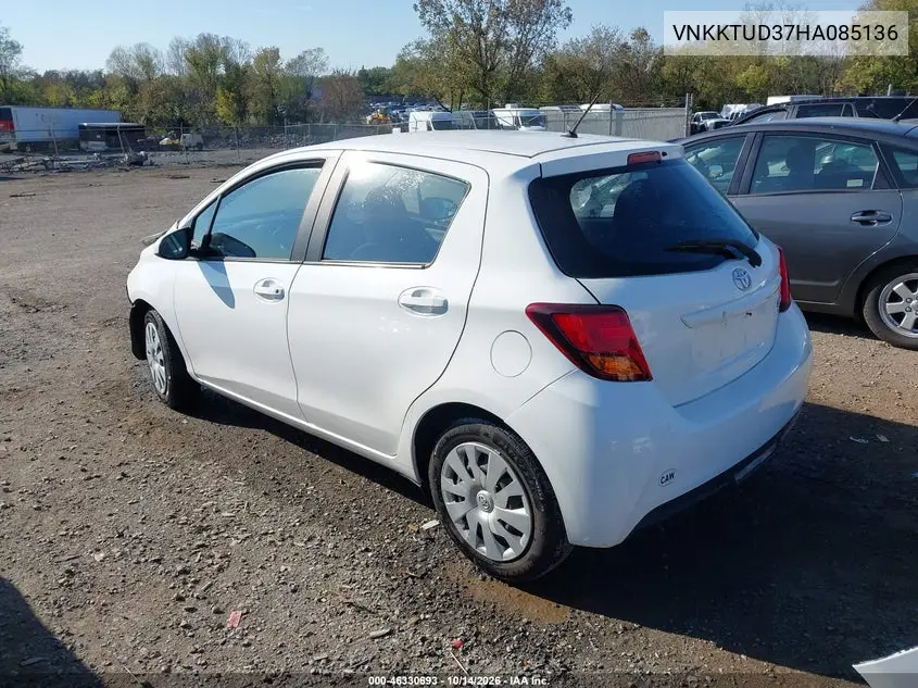 2017 TOYOTA YARIS VIN VNKKTUD37HA085136 — фото 3