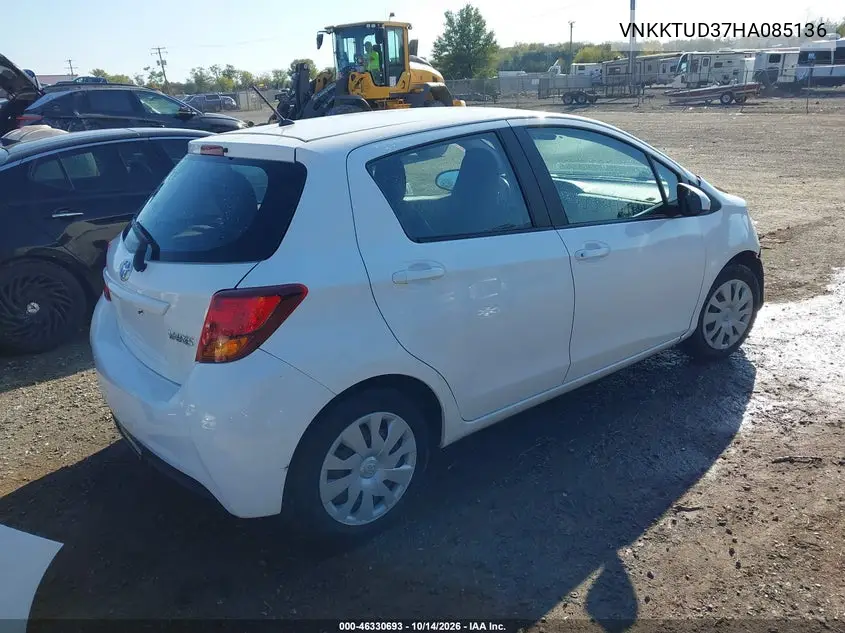 2017 TOYOTA YARIS VIN VNKKTUD37HA085136 — фото 4