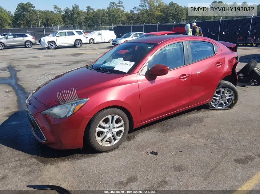 2017 TOYOTA YARIS VIN 3MYDLBYV0HY193032 — фото 2
