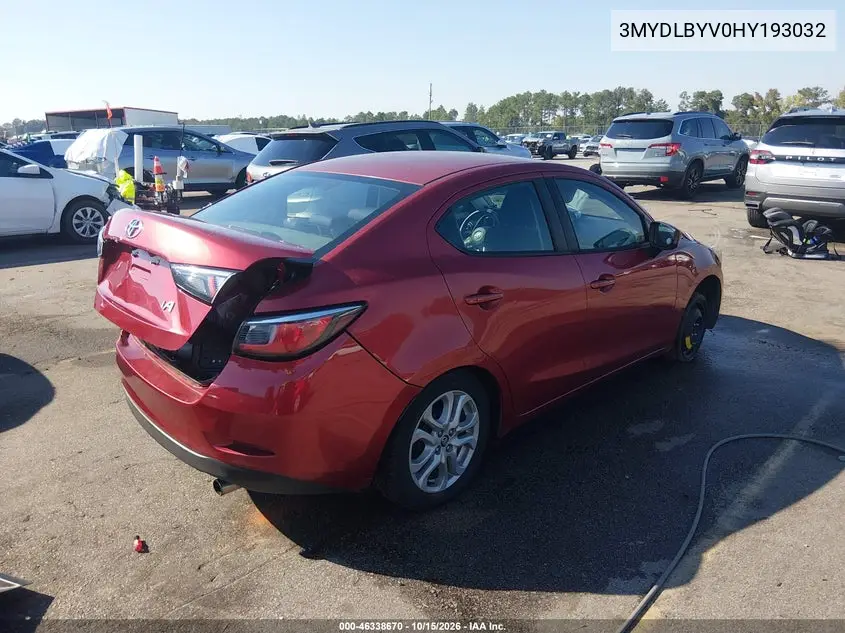 2017 TOYOTA YARIS VIN 3MYDLBYV0HY193032 — фото 4