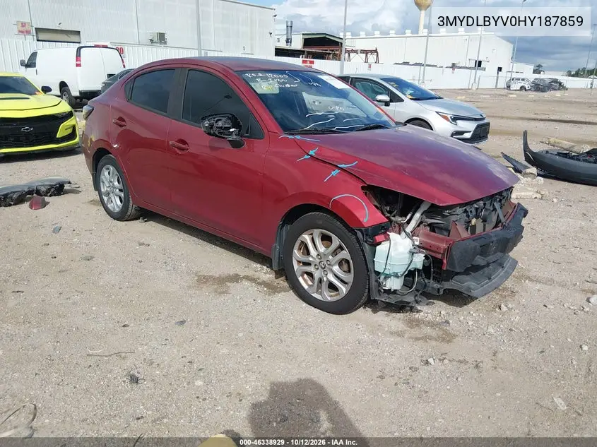 TOYOTA YARIS 2017, VIN 3MYDLBYV0HY187859