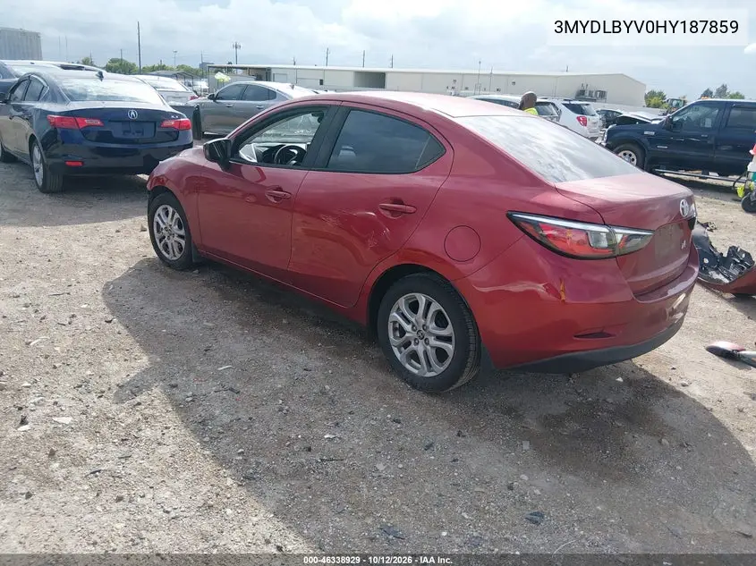 2017 TOYOTA YARIS VIN 3MYDLBYV0HY187859 — фото 3