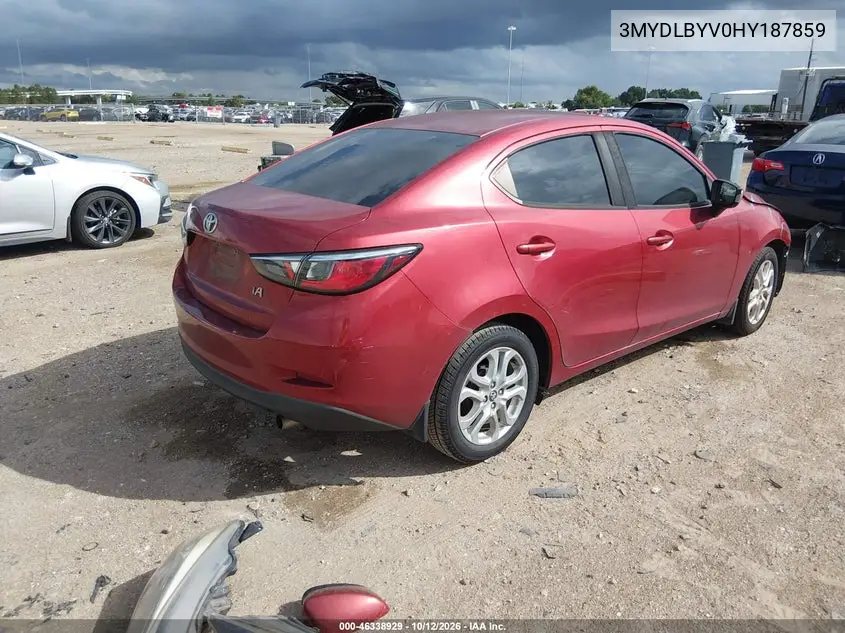 2017 TOYOTA YARIS VIN 3MYDLBYV0HY187859 — фото 4