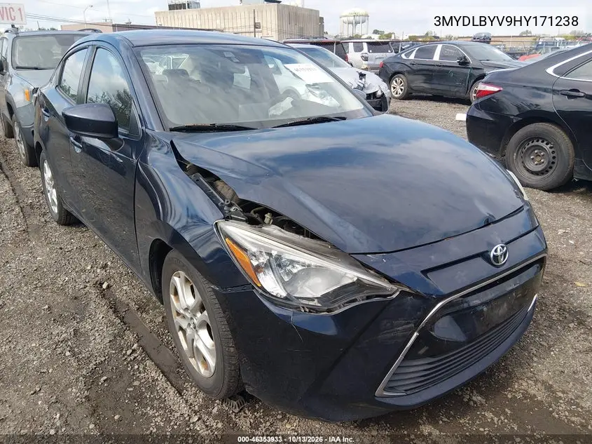 TOYOTA YARIS 2017, VIN 3MYDLBYV9HY171238