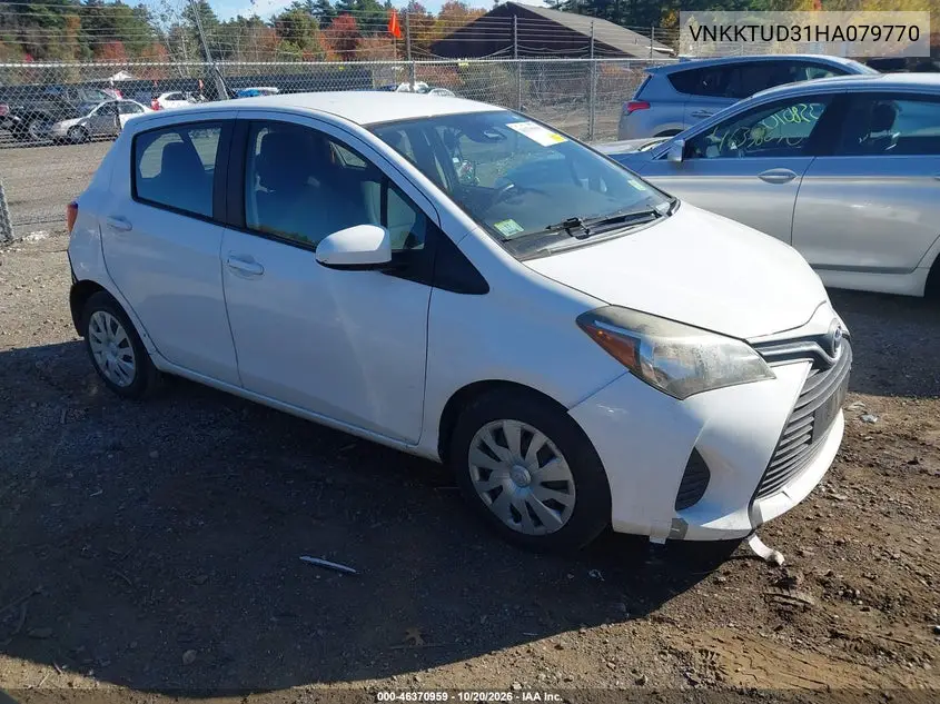 TOYOTA YARIS 2017, VIN VNKKTUD31HA079770