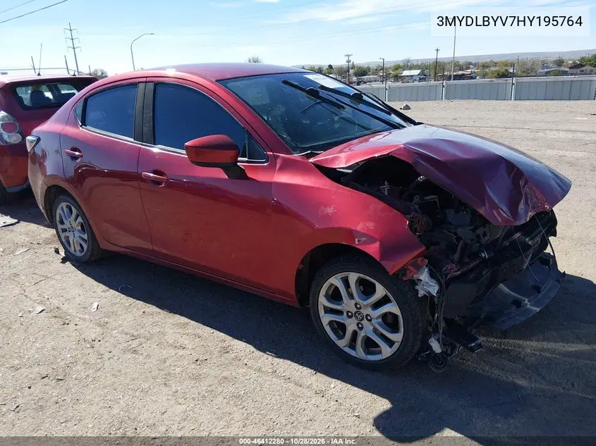 TOYOTA YARIS 2017, VIN 3MYDLBYV7HY195764
