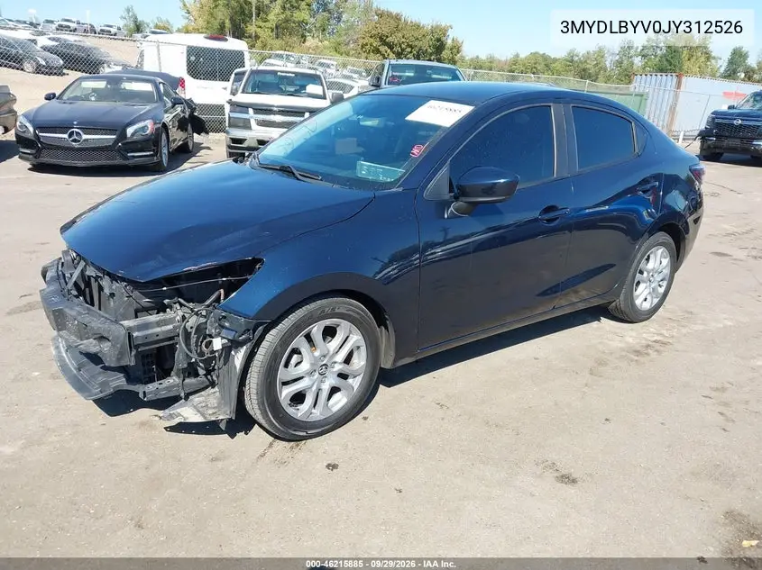 2018 TOYOTA YARIS VIN 3MYDLBYV0JY312526 — фото 2
