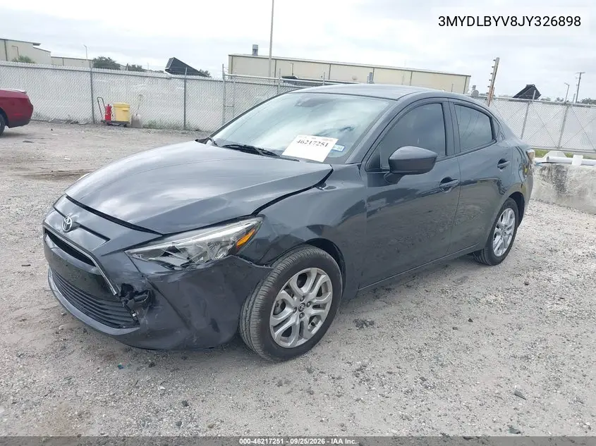 2018 TOYOTA YARIS VIN 3MYDLBYV8JY326898 — фото 2