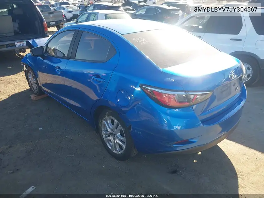 2018 TOYOTA YARIS VIN 3MYDLBYV7JY304567 — фото 3